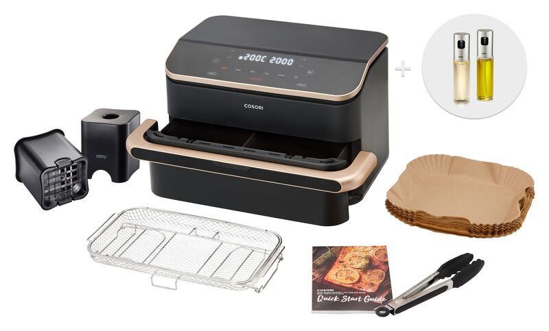 Cosori Heißluftfritteuse + Zubehör